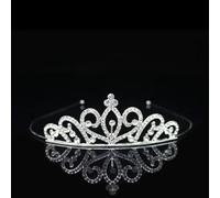 ZWEquipint Diadema de aleación para mujer con guirnalda de diamantes de imitación, corona de princesa de 22 cm, accesorio para el cabello para fotografía de festival de cumpleaños (estilo de 16)