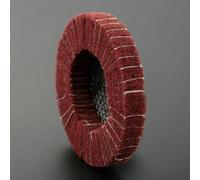 ZWEquipint Disco de pulido de la rueda de la aleta redonda de la arena 320 100Mm, herramienta abrasiva de pulido de la fibra del agujero de 16Mm para los muebles plásticos de madera del metal