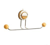 ZWEquipint Estante de almacenamiento de joyas montado en la pared con ganchos para collares, aretes, organizador de madera ABS sin perforaciones para baño, dormitorio, estante de exhibición extraíble