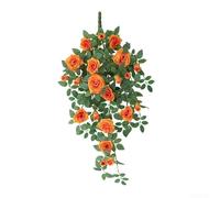 ZWEquipint Guirnalda de rosas artificiales para colgar en la pared, guirnalda floral sintética de 90 cm con 11 flores grandes para decoración del hogar, jardín, flores en cascada realistas para balcón