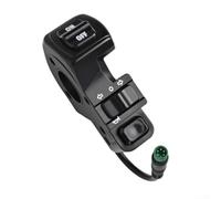 ZWEquipint Interruptor de faro 3 en 1 para Kukirin para G2 Pro para G2 Max para G3 Pro, botón de señal de giro del manillar, pieza de scooter de plástico impermeable, negro (5 pines)