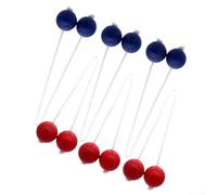 ZWEquipint Juego de 6 bolas de repuesto para lanzar pelotas de escalera con cuerda de nailon y bolsa de almacenamiento para juegos de césped al aire libre para pelotas de golf (rojo + azul)