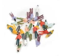 ZWEquipint Juego de figuras de personas pintadas de ferrocarril a escala 1:75, juego de personajes en miniatura de plástico de 25 o 100 piezas (25 piezas)