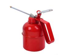 ZWEquipint Lata de aceite manual de metal con bomba, lubricador de boquilla larga para rodamientos de motocicletas automotrices, herramienta engrasadora de precisión eficiente para maquinaria (rojo)