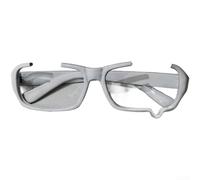 ZWEquipint Lindo anime medio marco gafas anti luz azul cosplay gafas para estilo punk Lolita cara redonda negro material PC accesorio de moda (blanco)