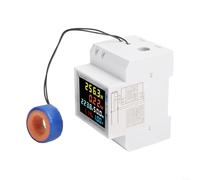 ZWEquipint Medidor de electricidad WiFi inteligente con pantalla LCD, monitor de energía de riel DIN para aplicación Tuya, seguimiento del factor de potencia de corriente de voltaje en tiempo real