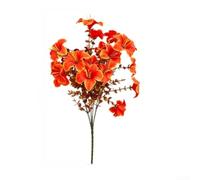 ZWEquipint Paquete de 12 campanas artificiales de seda de 13.77 pulgadas para porche, patio, jardín, decoración de vino, rojo, amarillo, naranja (naranja)