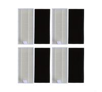 ZWEquipint Paquete de 4 filtros HEPA lavables para aspiradora robot Q11, piezas de repuesto ABS de esponja de doble capa, captura eficaz del polvo para limpieza del hogar, blanco y negro
