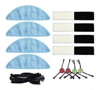 ZWEquipint Para Cecotec para CONGA Pet y Max para X-TREME Series Kit de piezas de repuesto de aspiradora con cepillos laterales, filtros, trapeador de tela y cepillo de rodillo, accesorios de repuesto