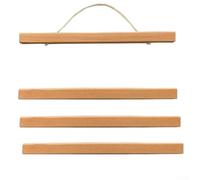 ZWEquipint Percha magnética de madera maciza para pósteres, marco de madera de haya para arte de pared, decoración con cuerda de cuero, exhibición minimalista para pósteres impresos (21 cm)