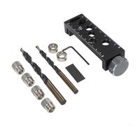 ZWEquipint Plantilla de perforación de agujeros de perfil de aluminio, herramienta de guía de metal, con manga de 8 mm o 10 mm para perfiles de serie 20/30/40, posicionamiento avellanado, para