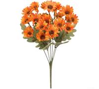 ZWEquipint Ramo de flores artificiales de manzanilla de seda de plástico con hojas ajustables para decoración del hogar, accesorios de fotografía de boda, 32 x 15 cm (j)