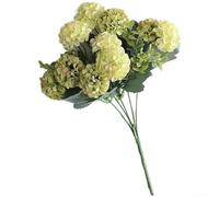 ZWEquipint Ramo de flores de hortensias de seda azul, tallo artificial hecho a mano de 30 cm para decoración del hogar, fiesta de boda, flores falsas realistas (verde)