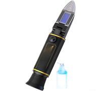 ZWEquipint Refractómetro de mano 4 en 1 para anticongelante de coche, para prueba de líquido de electrolitos y limpiaparabrisas de batería, medidor de concentración de glicol con ATC, probador
