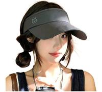 ZWEquipint Sombrero de sol con estampado de gato para mujer, ala ancha, protección UV, transpirable, seda de hielo, gorra de verano para ciclismo, senderismo, al aire libre, color blanco (negro)