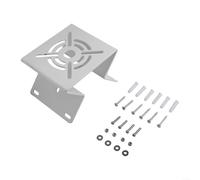 ZWEquipint Soporte de montaje de cámara CCTV de metal para domo PTZ, montaje vertical de poste de esquina de pared, soporte de placa de ángulo recto resistente al óxido blanco