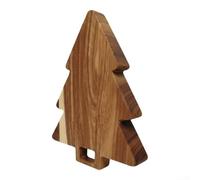 ZWEquipint Tabla de cortar de madera maciza de doble cara de 35 x 27,5 cm, bloque de cocina reversible para verduras, pizza, carne, losa de madera natural resistente para reuniones y preparación