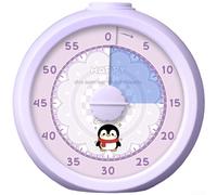 ZWEquipint Temporizador visual para niños, gestión del tiempo de estudio con modos silenciosos y de alarma, fácil control de parada y rotación de una sola pulsación para el aprendizaje de enfoque