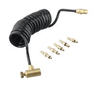 ZWEquipint Tubo adaptador de gas verde con manguera de bobina de 0,5 m, kit de recarga de latón para KC02/KWA/P226/G19, paquete de 5 adaptadores para botella de gas