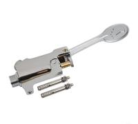 ZWEquipint Válvula de control de pedal de baño con cobre y acero inoxidable 304 para operación manos libres, hospitales, escuelas, baños públicos, entrada y salida G1/2, plata