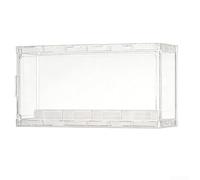 ZWEquipint Vitrina acrílica apilable con tapa magnética para figuras, caja protectora transparente con estructura estable, organizador a prueba de polvo (transparente, 16 x 28 cm)