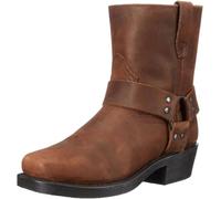 ZWESKUX Botas de Vaquero para Hombre, Botas Cowboy & Biker, Boots Occidentales de Piel, Botas a Media Pierna Sin Cordones Antideslizantes,43,Brown