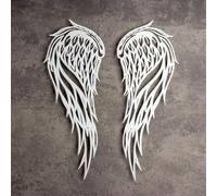 ZWESKUX Decoración de Pared de alas de ángel de Metal, Arte de Escultura de Pared de alas de ángel Grandes, decoración de alas de ángel para Colgar en la Pared, para Sala de Estar, Dormitorio, hogar