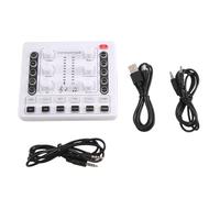 Zwfjcmsa 1 pieza de interfaz de audio M8 equipo de podcast de plástico portátil estudio de producción de podcast con preamplificador de micrófono premium