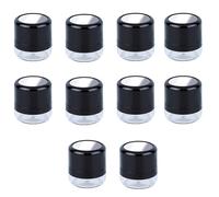 Zwfjcmsa 10 cajas de polvo sueltas vacías, caja de polvo de maquillaje, caja de polvo suelta de espejo portátil, base de maquillaje de viaje de espejo