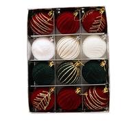Zwfjcmsa 12 bolas de Navidad de 6 cm, adornos para árbol de Navidad, decoración de árbol de Navidad, bola colgante E