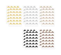 Zwfjcmsa 240 esquinas de fotos para álbumes de recortes, calcomanías doradas para esquinas de fotos, esquinas autoadhesivas para montaje de fotos, multicolor
