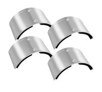 Zwfjcmsa 4 placas curvadas para paneles de yeso, pieza de repuesto para reposapiés de yeso, placa de puño para patas de zanco, placa cómoda para patas de zancos