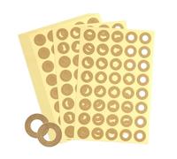 Zwfjcmsa 4000 pegatinas de refuerzo de perforación, autoadhesivas, 1/4 pulgadas de diámetro, hojas sueltas, protectores de agujeros de papel, color marrón
