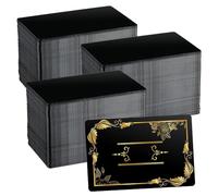 Zwfjcmsa 550 tarjetas de visita de metal grabadas, placas de aluminio para manualidades, hojas de metal multiusos de 0.01 pulgadas de grosor, color negro