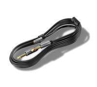 Zwfjcmsa Adaptador de 3,5 mm a doble de 6,5 mm macho mono 6,5 a estéreo 3,5 cable de audio para amplificador mezclador DVD 6,35 mm, adaptador de audio auxiliar de 3,5 mm, cable auxiliar doble de 6,35