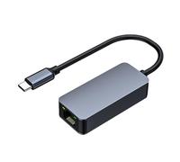 Zwfjcmsa Adaptador Ethernet a RJ45 de 2500 Mbps de 2.5 G USB 3.0 con cable convertidor de red LAN para PC portátil, tipo C, fácil de instalar