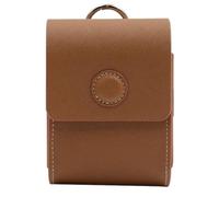 Zwfjcmsa Bolsa para pelotas de golf, telémetro, a prueba de golpes, impermeable, de piel sintética, portátil, color marrón