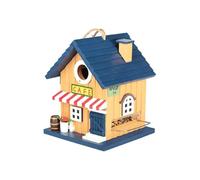 Zwfjcmsa Cafe Blue-Bird House 2 en 1 y comedero para pájaros, 2 opciones, tamaño de entrada para pájaros azules, gorriones y pinzones