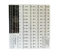 Zwfjcmsa Calcomanías para teclado de piano en y negro, calcomanías de letras atrevidas, muy adecuadas para que los niños aprendan piano