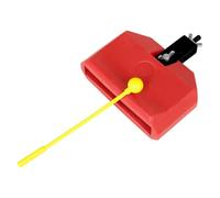 Zwfjcmsa Campana de vaca de tambor, instrumentos de percusión de plástico, bloqueadores de ruido, con varilla de plástico para batería, tambor de campana de vaca, color rojo