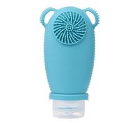 Zwfjcmsa Contenedor portátil de silicona para champú y loción con cepillo de limpieza, B