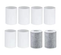 Zwfjcmsa Filtro extensor de grifo, juego de 8 piezas de repuesto con 2 filtros de fibra de carbono y 6 filtros de algodón PP para el hogar, baño, cocina