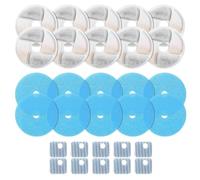Zwfjcmsa Juego de 10 filtros de fuente de agua para gatos de repuesto para fuente cuadrada de 2,2 L/2,069.5 g, filtro de fuente de mascotas de triple filtración