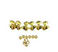 Zwfjcmsa Juego de clavijas de afinación para guitarra acústica con virola de tornillo, afinadores universales, afinación abierta, accesorios estándar, color dorado