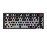 Zwfjcmsa Kit de teclado mecánico con cable, 81 teclas, kit de teclado mecánico intercambiable en caliente con perilla y junta de luz RGB, kit de teclado mecánico con cable de aluminio personalizado A
