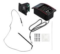 Zwfjcmsa LC-5 - Ecualizador de guitarra de 5 bandas, ecualizador de guitarra acústica, preamplificador, ecualizador, afinador piezoeléctrico de cerámica