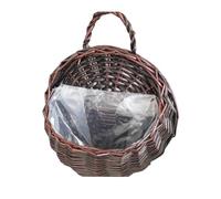 Zwfjcmsa Maceta de mimbre hecha a mano para colgar en la pared, cesta de rattam, maceta de jardín, maceta de jardín, macetero de pared B