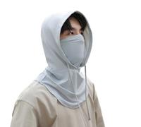 Zwfjcmsa Máscara de protección solar gris oscuro, máscara de protección solar con capucha de cara , protección solar para montar al aire libre, capucha UV