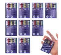 Zwfjcmsa Mini kit de costura de 10 cajas, kit de costura de fijación rápida, kit de costura de viaje pequeño, kit de aguja preroscada con botón de pin