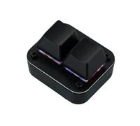 Zwfjcmsa Mini teclado de 2 teclas, interruptor USB, ergonómico, retroiluminado, para juegos, oficina, programable, tecla moldeada por inyección B